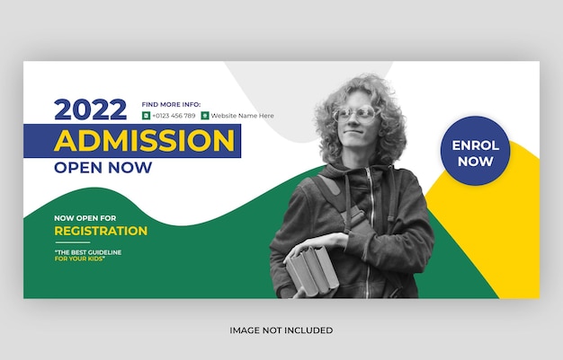 School admission social media banner design