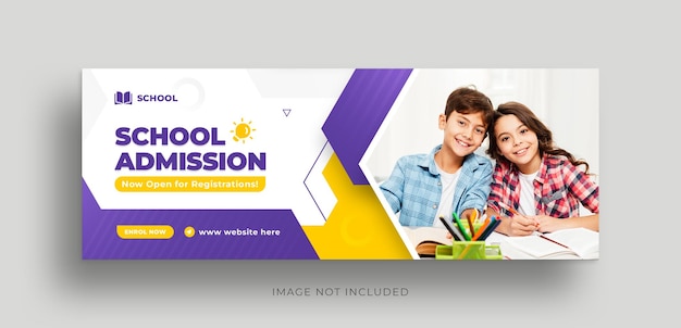 School admission social media post and web banner template