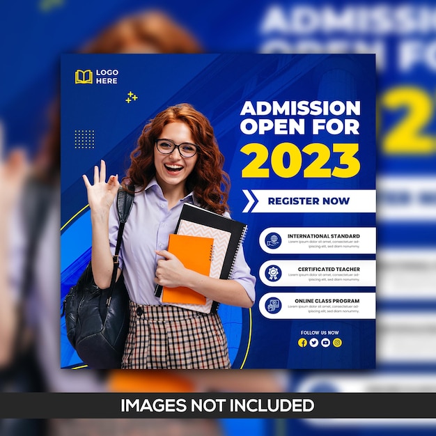 School admission social media post