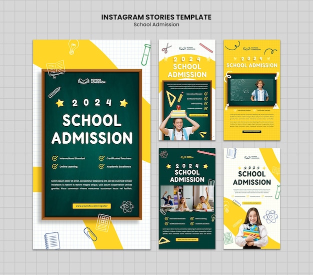 PSD school admission template design