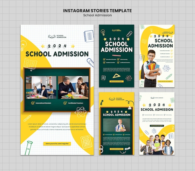 PSD school admission template design