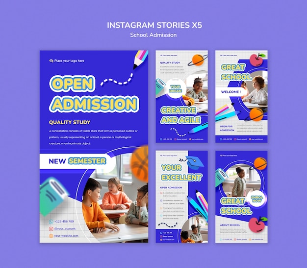 PSD school admission template design