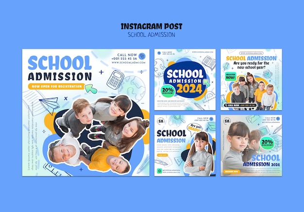 PSD school admission template design