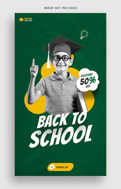 PSD school admissions instagram amp facebook story template psd