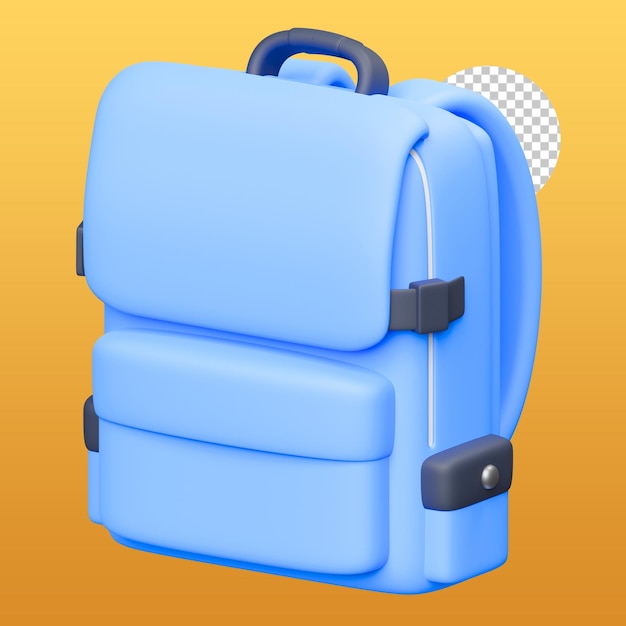 school backpack 3d illustration