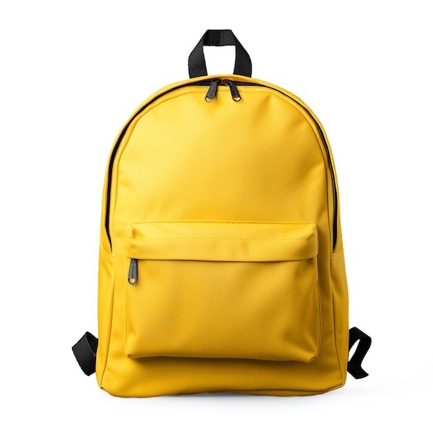 School backpack on white background Back to school