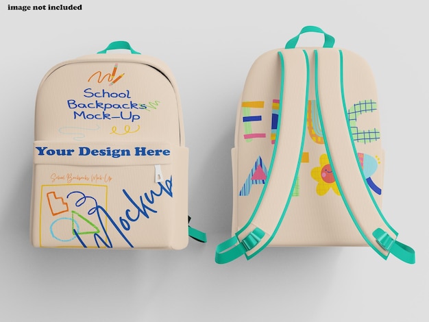 School bag mockup