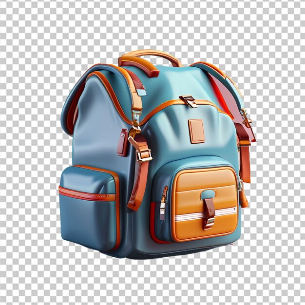 school bag on transparent background