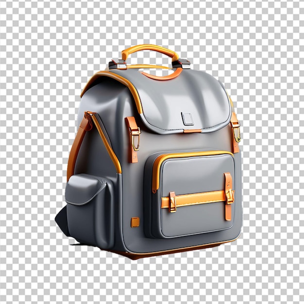 school bag on transparent background