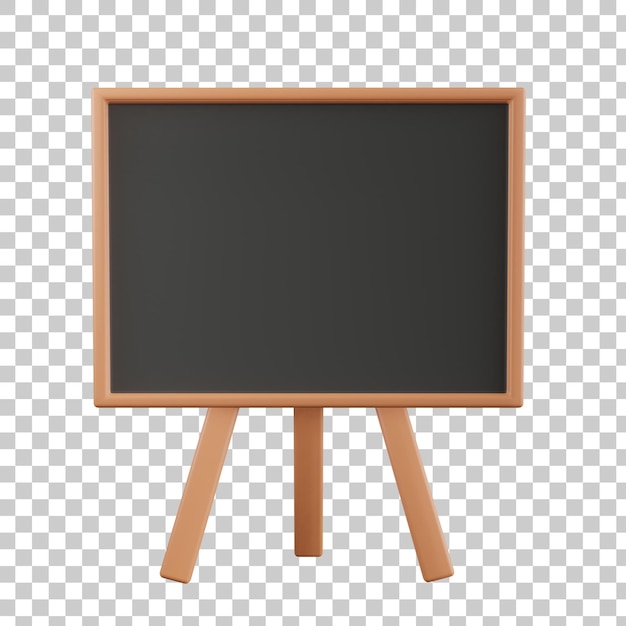 School Blackboard 3D render illustration