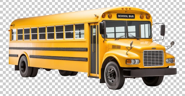 School Bus Isolated on Transparent Background