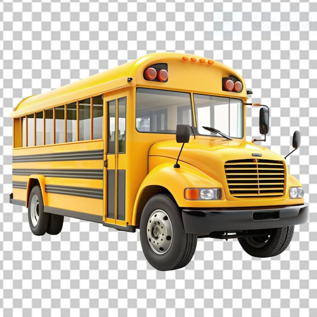 school bus on transparent background