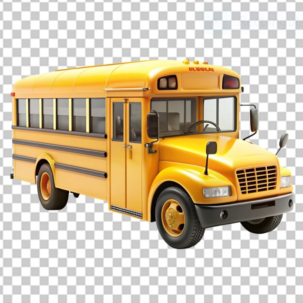 school bus on transparent background