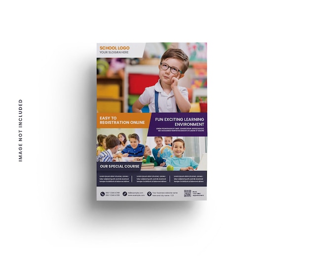 school education admission flyer template