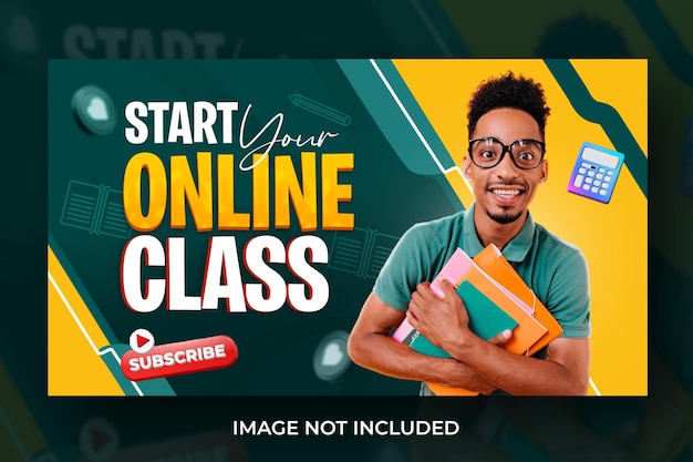 School education admission youtube thumbnail or web banner template