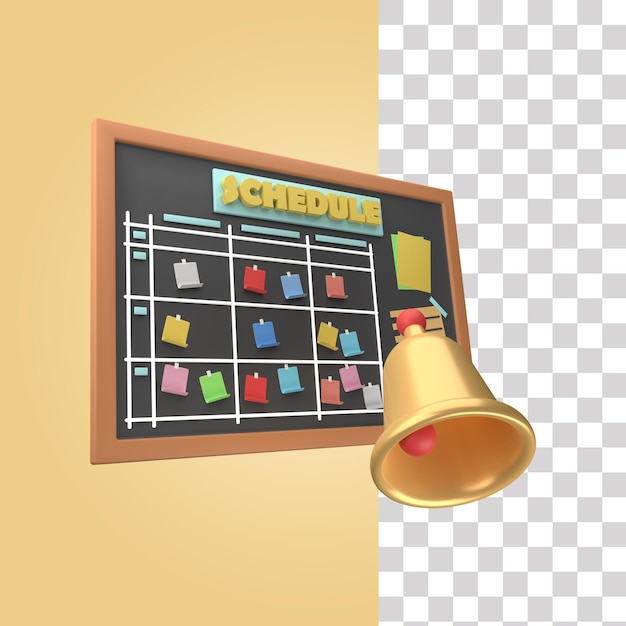 School schedule 3d icon