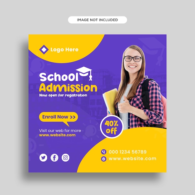 School Social Media Post Template