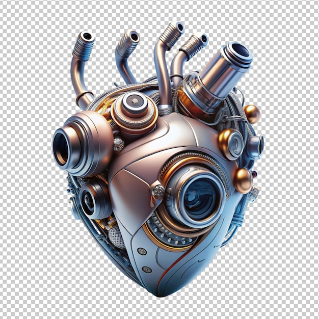 PSD sci fi artificial cyber heart