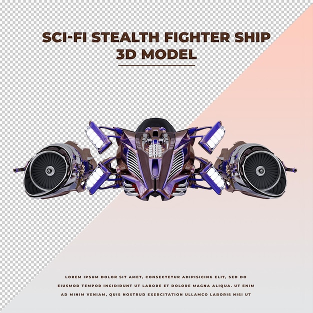 Sci-Fi Stealth Fighter Ship