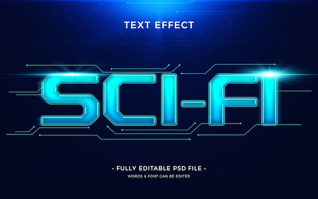 Sci-fi text effect design