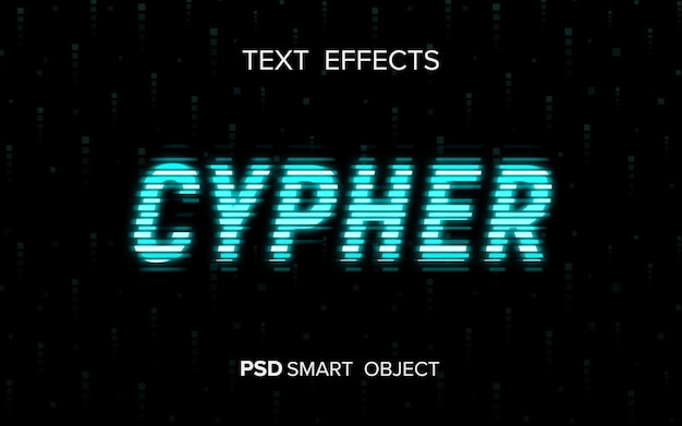 Science fiction text effect