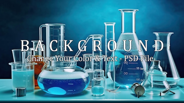 science flask liquid realistic set with volume symbols isolated Generative AI