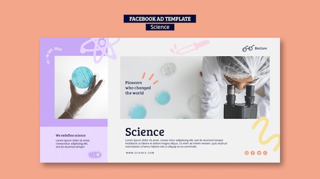 PSD science and tech social media promo template