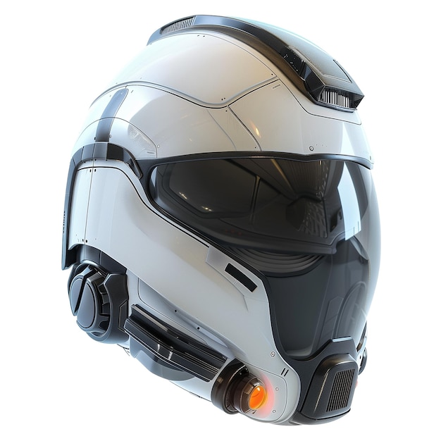 PSD scifi futuristic helmet isolated on transparent or white background