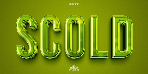 Scold 3D editable text effect