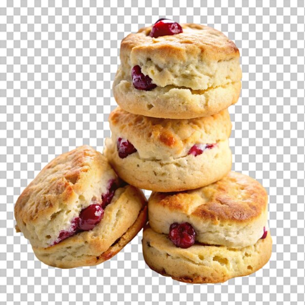 scones on transparent background