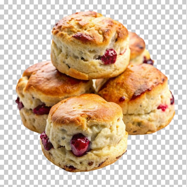 scones on transparent background