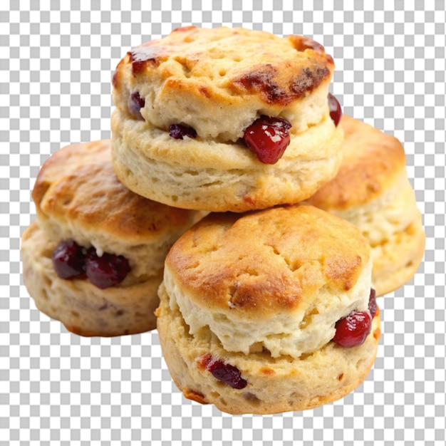 scones on transparent background