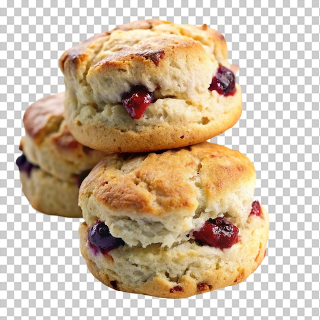 scones on transparent background