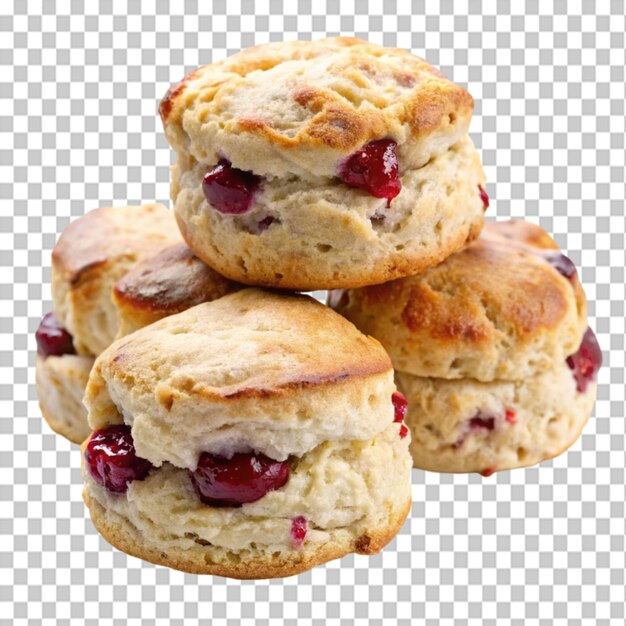 scones on transparent background