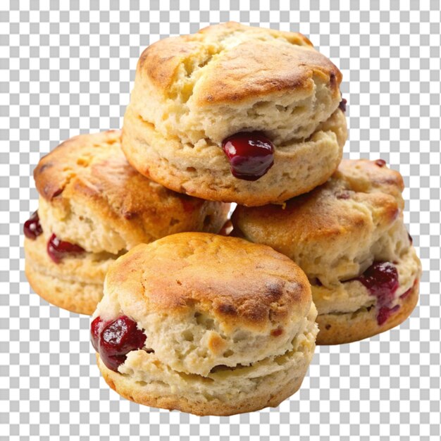 scones on transparent background