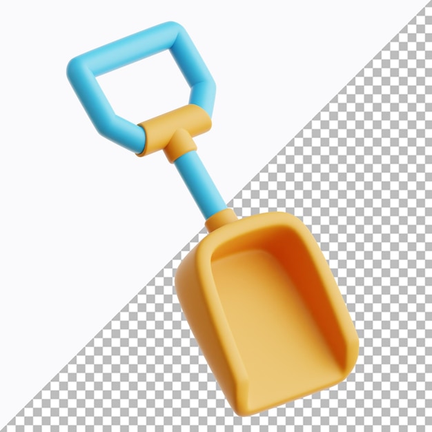 PSD scoop sand 3d illustration