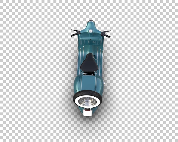 PSD scooter isolated on background 3d rendering illustration