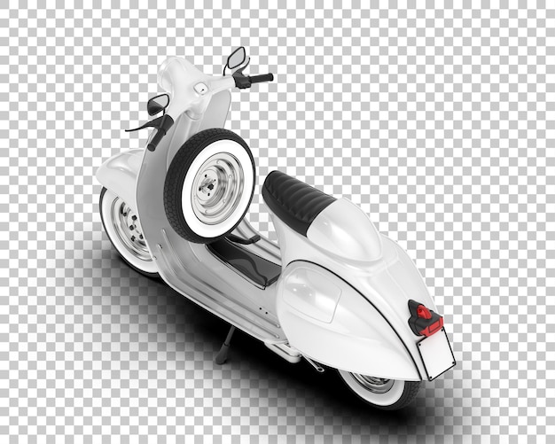 Scooter on transparent background 3d rendering illustration