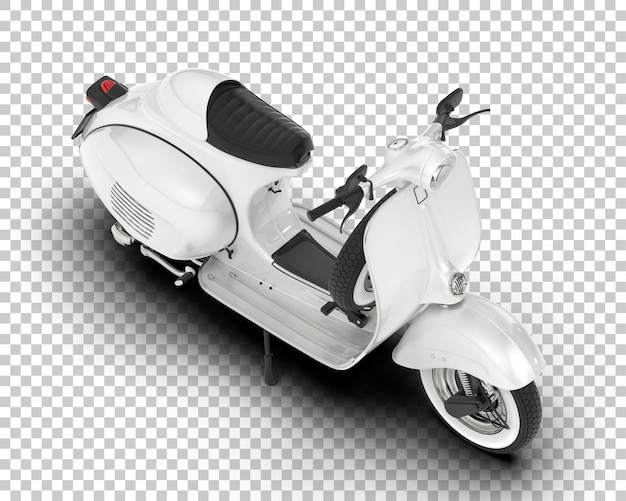 Scooter on transparent background 3d rendering illustration