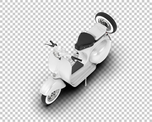 Scooter on transparent background 3d rendering illustration