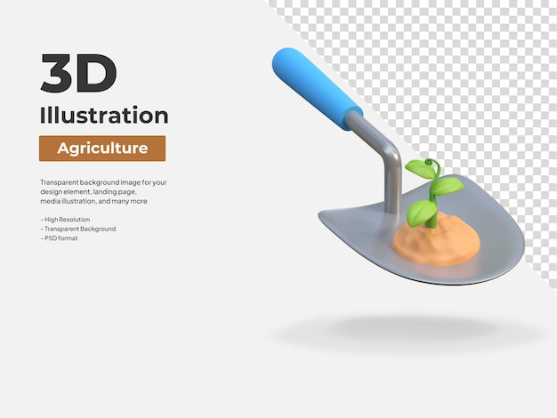 Scope plant agriculture farming 3d icon illustration