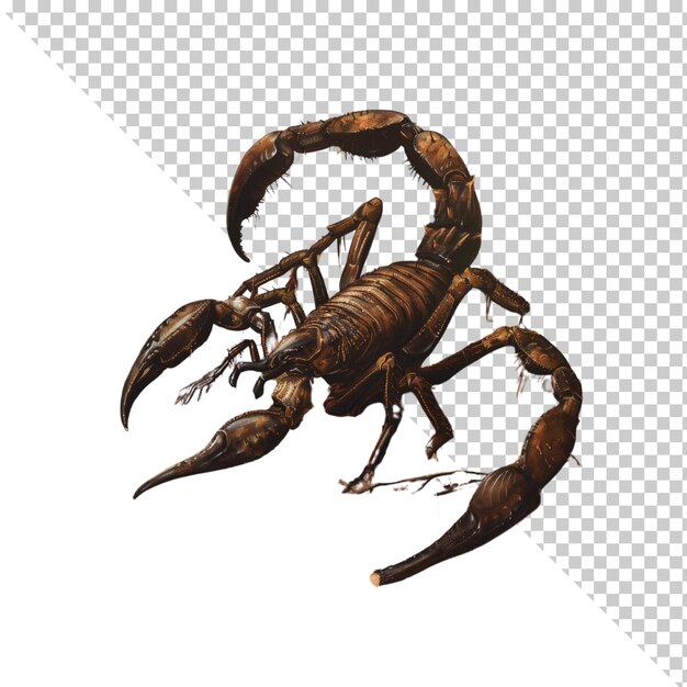 PSD scorpion isolated on transparent background