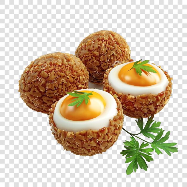 Scotch eggs realistic isolated on transparent background