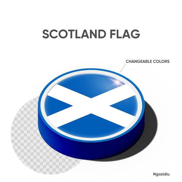 PSD scotland flag on circle podium