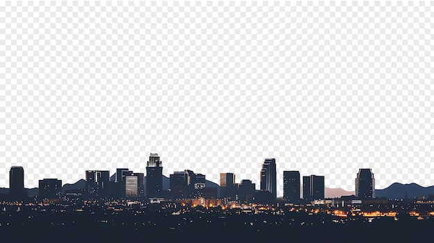 Scottsdale city skyline isolated on transparent background