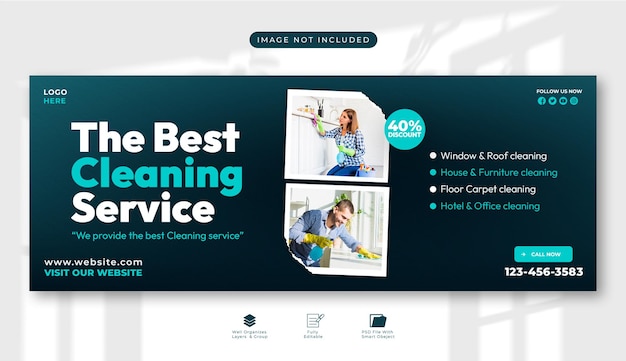 a screen that says the best cleaning service service cleaning service banner design