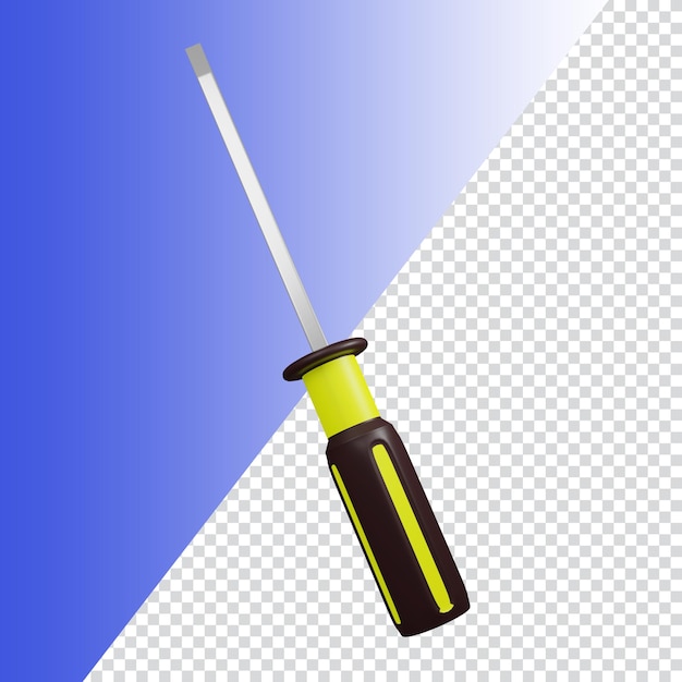 Screwdriver 3D Illustration