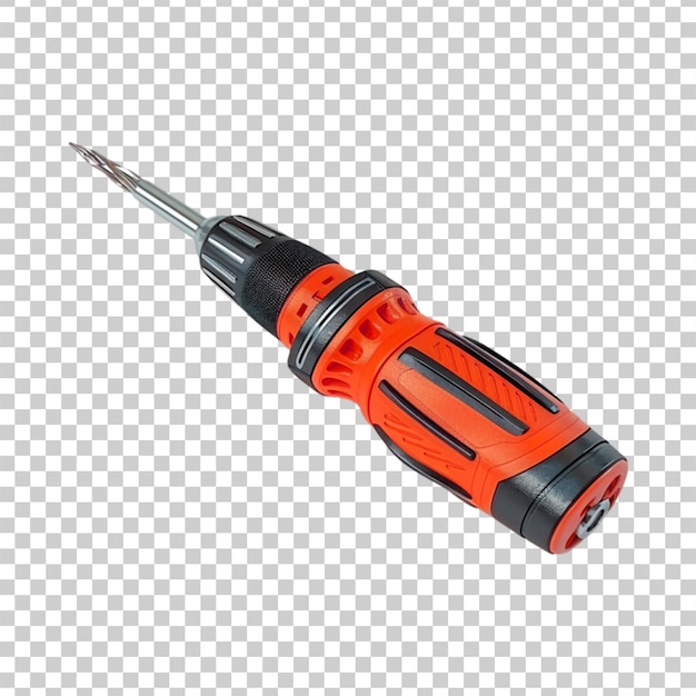 PSD screwdriver or drill machine isolated on transparent background