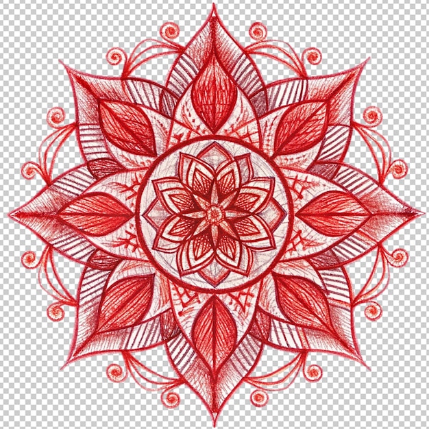 scribble hatched design elements red marker on transparent background