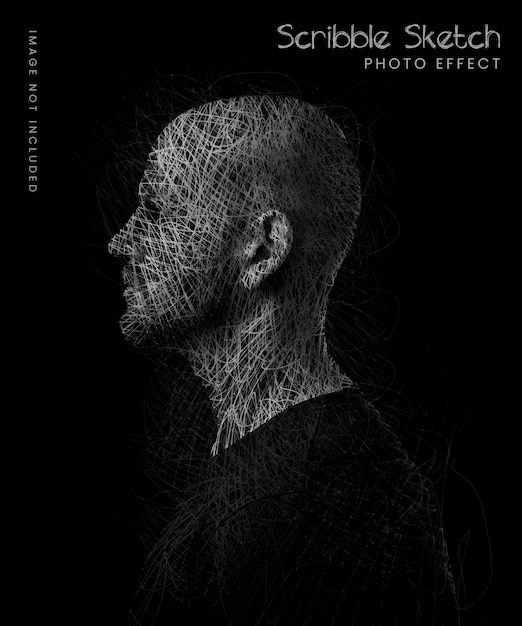 Scribble Sketch Photo Effect Template